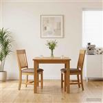 vidaXL Eetkamerstoel 2 st Massief Eikenhout Grijs 45 x 59 x 92 cm