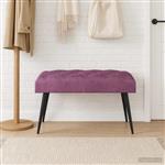 vidaXL Bank met knoopverstelling Paars 80 x 40 x 46 cm Fluweel