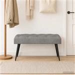 vidaXL Bank met knoopverstelling Lichtgrijs 80 x 40 x 46 cm Fluweel