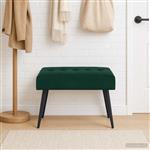 vidaXL Bank met knoopverstelling Donkergroen 60 x 40 x 45 cm fluweel