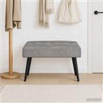 vidaXL Bank met knoopverstelling Lichtgrijs 60 x 40 x 45 cm fluweel