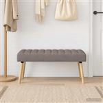 vidaXL Kanaal-geplooide bank Taupe 110 x 40 x 46 cm Stof