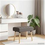 vidaXL Kanaal-geplooide bank Taupe 60 x 40 x 45 cm Stof