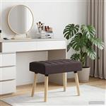 vidaXL Kanaal-geplooide bank Donkerbruin 60 x 40 x 45 cm Stof