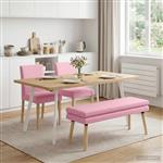 vidaXL Dubbel Laagige Bank Roze 110 x 40 x 47 cm Stof