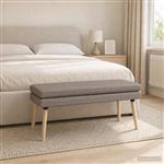 vidaXL Dubbel Laagige Bank Taupe 110 x 40 x 47 cm Stof