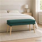 vidaXL Dubbel Laagige Bank Donkergroen 110 x 40 x 47 cm Stof