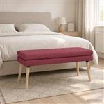 vidaXL Dubbel Laagige Bank Wijnrood 110 x 40 x 47 cm Stof