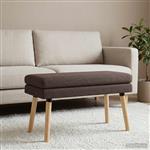 vidaXL Dubbel Laagige Bank Donkerbruin 80 x 40 x 47 cm Stof