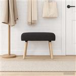 vidaXL Bank Effen Zwart 60 x 40 x 45 cm Bouclé