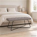 vidaXL Bank met knoopverstelling Taupe 110 x 40 x 46 cm Stof
