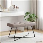 vidaXL Bank met knoopverstelling Taupe 80 x 40 x 46 cm Stof
