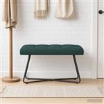 vidaXL Bank met knoopverstelling Donkergroen 80 x 40 x 46 cm Stof