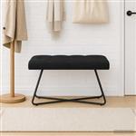 vidaXL Bank met knoopverstelling Zwart 80 x 40 x 46 cm Stof