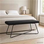 vidaXL Bank Zwart 110 x 40 x 45 cm fluweel