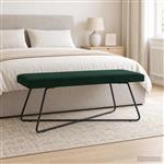 vidaXL Bank Donkergroen 110 x 40 x 45 cm fluweel