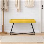 vidaXL Bank Geel 80 x 40 x 45 cm fluweel