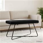 vidaXL Bank Zwart 80 x 40 x 45 cm fluweel