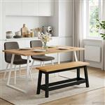 vidaXL Eetbank EKAI Zwart 91,5 x 29 x 45,5 cm Massief grenenhout