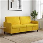 vidaXL Bank met opslag Geel 192 x 78 x 87 cm Polyester