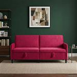 vidaXL Bank met opslag Wijnrood 192 x 78 x 87 cm Polyester