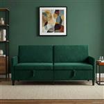 vidaXL Bank met opslag Donkergroen 192 x 78 x 87 cm Polyester