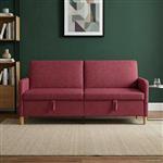 vidaXL Bank met opslag Wijnrood 192 x 78 x 87 cm Polyester