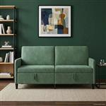 vidaXL Bank met opslag Zeegroen 172 x 78 x 87 cm Polyester