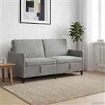 vidaXL Bank met opslag Lichtgrijs 172 x 78 x 87 cm Polyester