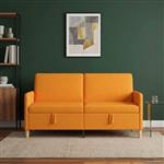 vidaXL Bank met opslag Donkergeel 172 x 78 x 87 cm Polyester