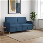vidaXL Bank met opslag Blauw 172 x 78 x 87 cm Polyester