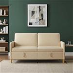 vidaXL Bank met opslag Crèmekleurig 172 x 78 x 87 cm Polyester