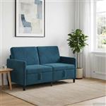vidaXL Bank met opslag Blauw 152 x 78 x 87 cm Polyester