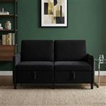 vidaXL Bank met opslag Zwart 152 x 78 x 87 cm Polyester
