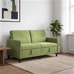 vidaXL Bank met opslag Lichtgroen 152 x 78 x 87 cm Polyester