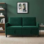 vidaXL Bank met opslag Donkergroen 152 x 78 x 87 cm Polyester
