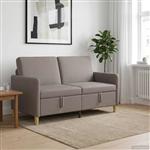 vidaXL Bank met opslag Taupe 152 x 78 x 87 cm Polyester