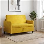 vidaXL Bank met opslag Geel 122 x 78 x 87 cm Polyester