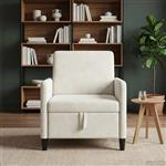 vidaXL Bank met opslag Crèmekleurig 72 x 78 x 87 cm Polyester