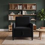 vidaXL Bank met opslag Zwart 72 x 78 x 87 cm Polyester