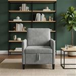 vidaXL Bank met opslag Lichtgrijs 72 x 78 x 87 cm Polyester