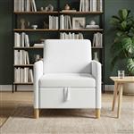 vidaXL Bank met opslag Wit 72 x 78 x 87 cm Polyester