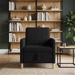 vidaXL Bank met opslag Zwart 72 x 78 x 87 cm Polyester
