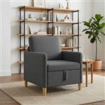 vidaXL Bank met opslag Donkergrijs 72 x 78 x 87 cm Polyester
