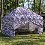 vidaXL Pop-up Gazebo met 4 Zijwanden 2,9 x 4,3 m Blauw Camouflage