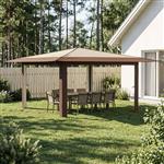 vidaXL Paviljoen zonder Zijwand 4 x 4 m Crème en bruin