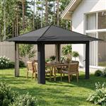 vidaXL Gazebo zonder Zijwand Lichtgrijs en antracietkleurig