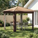 vidaXL Gazebo zonder Zijwand 2,6 x 2,6 m Beige en Bruin
