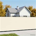 vidaXL Balkonscherm 1,8 x 25 m Stof met PU-coating Crèmekleurig