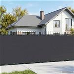 vidaXL Balkonscherm 1,8 x 15 m Stof met PU-coating Zwart
